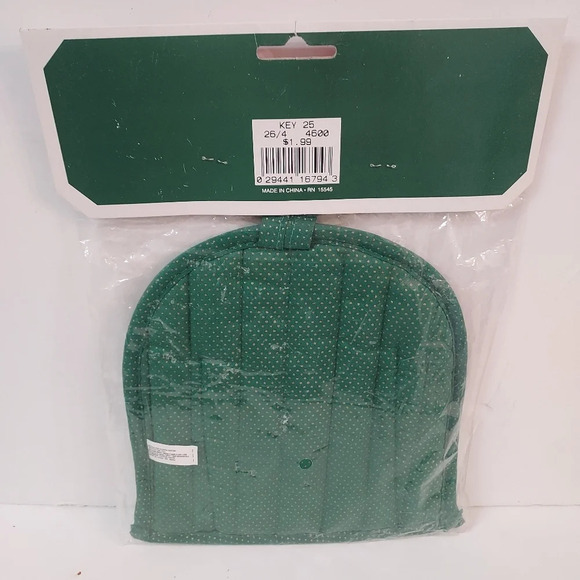 Vintage Christmas Tree Fabric Pot Holder, Recipe Card and Pen Holder - Picture 4 of 5